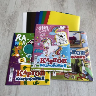 Картон кольоровий &quot;Компанія Скат&quot; 8 аркушів.