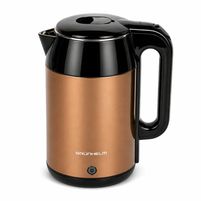 Електрочайник GRÜNHELM EKS-1921G 1.8 л (золотий) — подвійний корпус