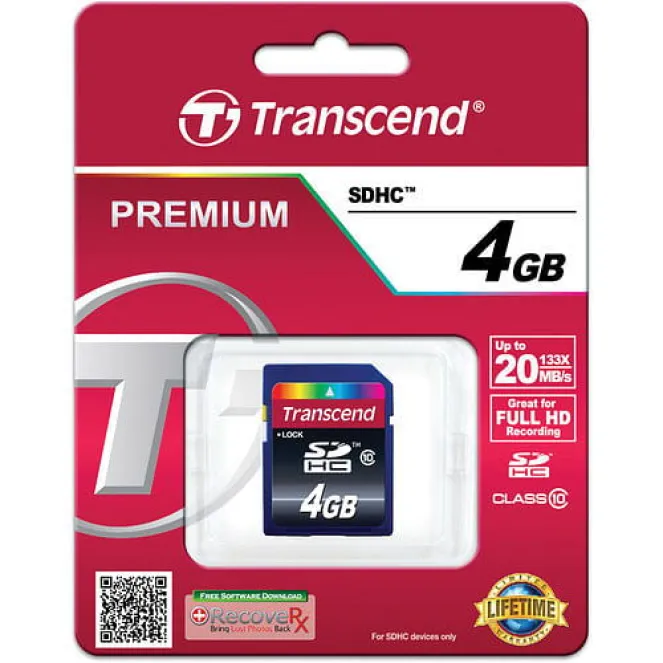 Карта пам'яті. micro Transcend premium TS4GSDHC10 4Gb