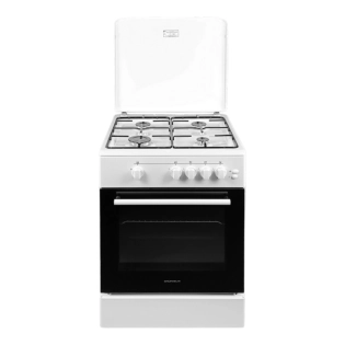 Плита газова Grunhelm G4FM6611W 60см біла