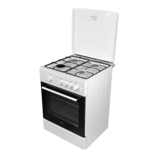 Плита газова Grunhelm G4FM6611W 60см біла