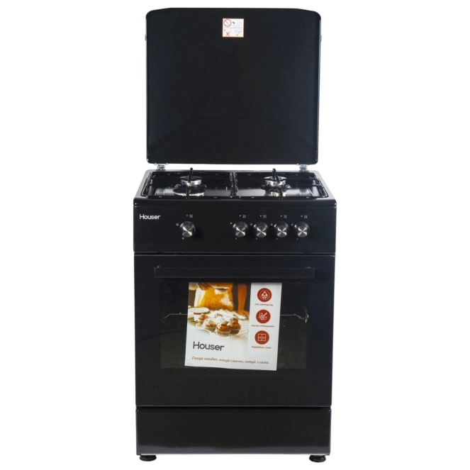 Плита газова Houser FSG6201B 60см. чорна