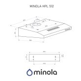 Витяжка Minola HPL 512 біла, пристінна плоска 50 см