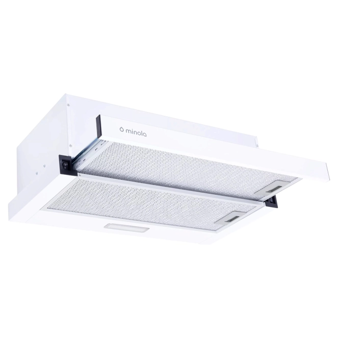 Витяжка Minola HTL 6214 WH 700 LED біла телескопічна Витяжка Minola HTL 6214 WH 700 LED біла телескопічна
