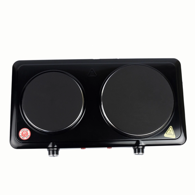 Плита електрична ViLgrand VHP182F_Black 2к диск 155+185 мм, 1,0+1,5 кВт grey