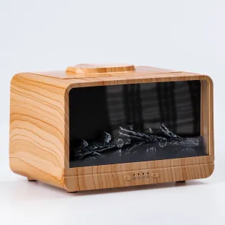 Аромадифузор зволожувач повітря для дому портативний у вигляді каміна з підсв. HPLN001BR