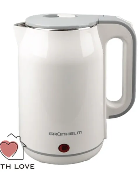 Електрочайник Grunhelm EKS-1864SW (білий) 1,8 л, 1,5 кВт, дисковий
